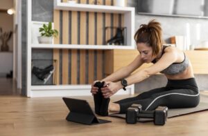 woman-stretching