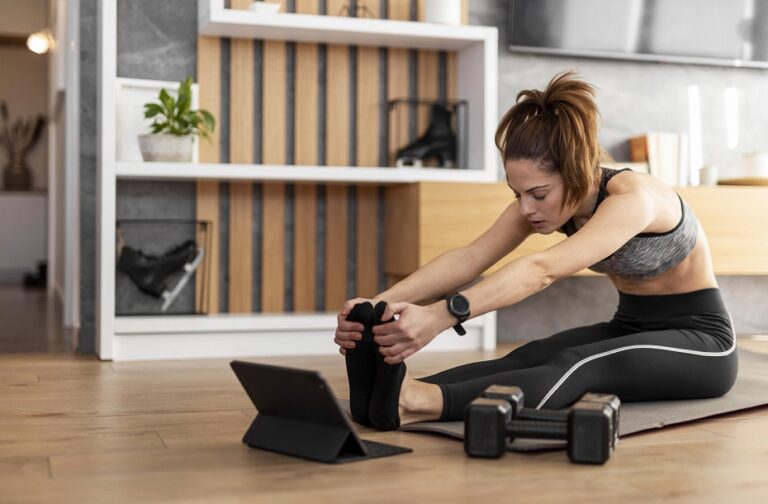 woman-stretching
