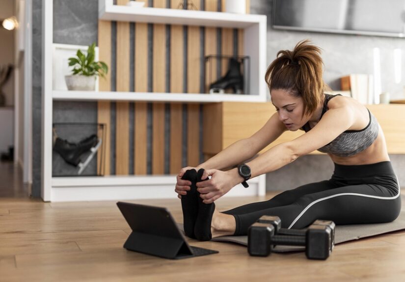 woman-stretching