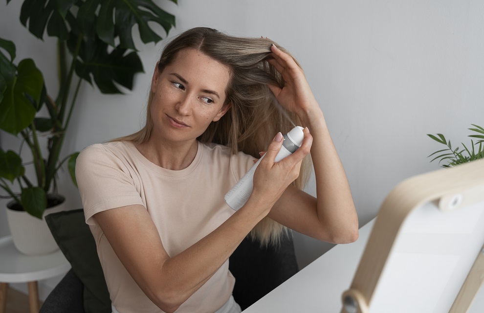 medium-shot-woman-using-dry-shampoo-home